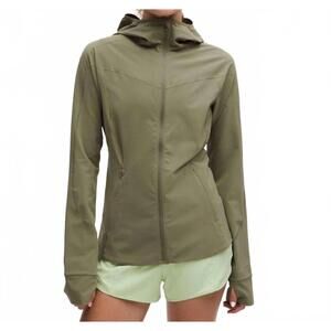 NEW LULULEMON mist over windbreaker jacket in bay leaf
